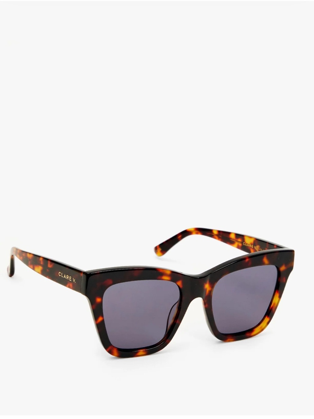 CLARE V - Heather Sunglasses in Tortoise NEW IN BOX w accessories